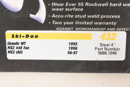 Extreme Max Racing 5666.1048, ESD4-6180-1 Wear Bar Runner Kit NOS