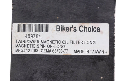 Bikers Choice 489784, 121193, 63796-77 Long Magnetic Spin-On Oil Filter NOS