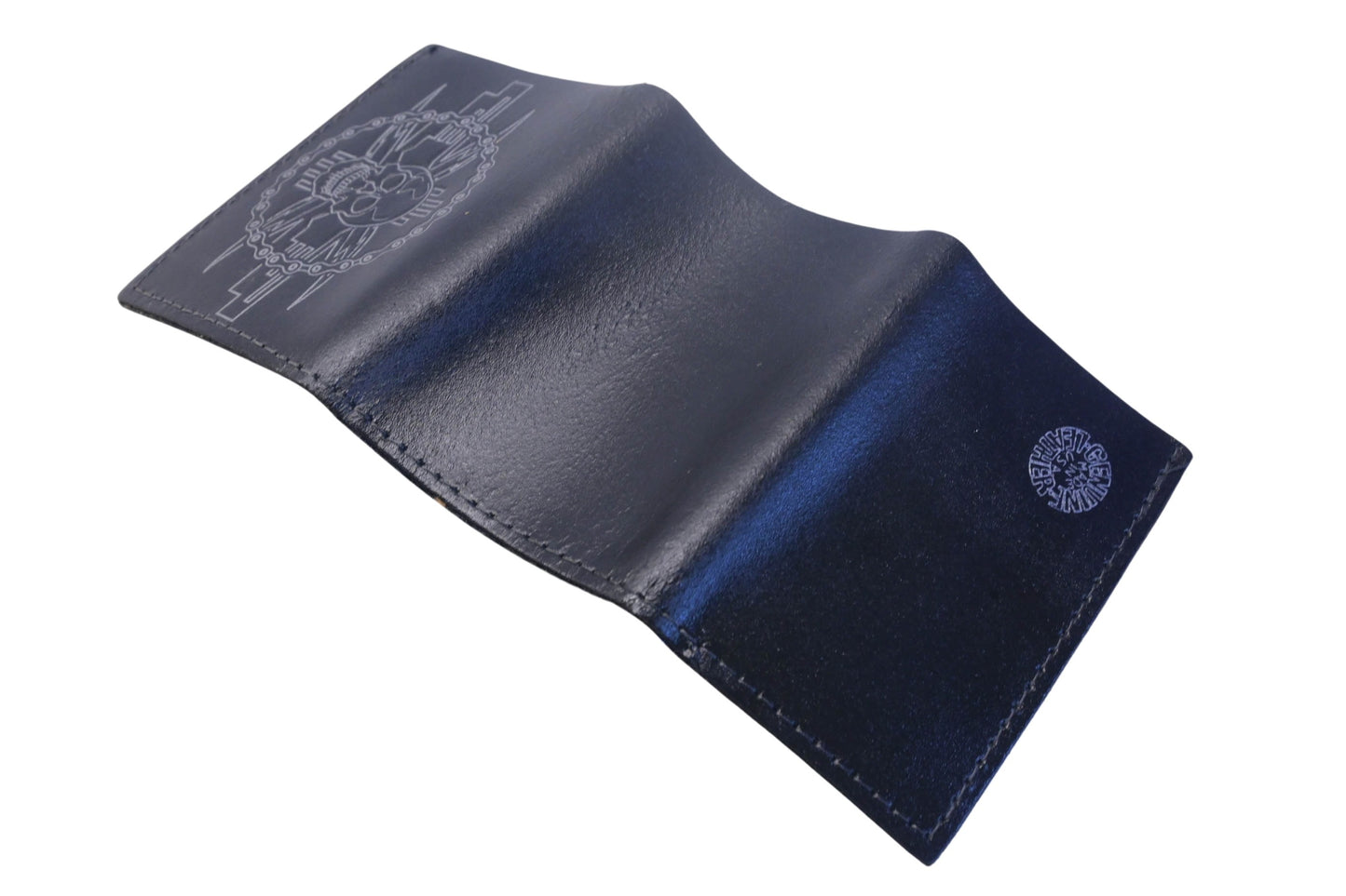 Mustang 14911 Skull Leather Wallet NOS