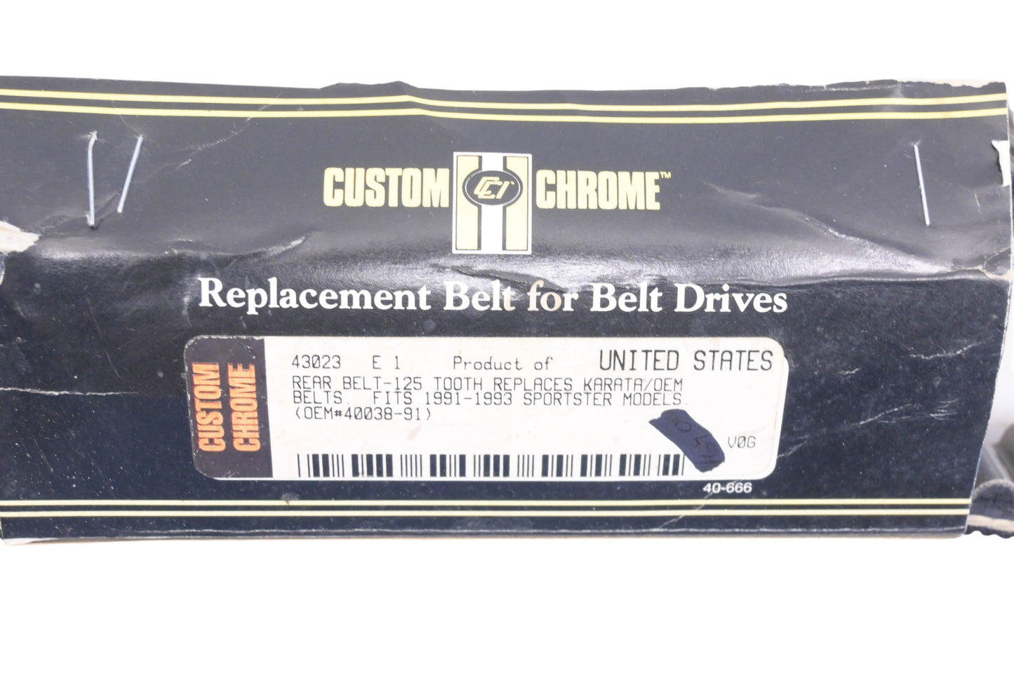 Custom Chrome 43023, 40038-91 125-Tooth Rear Belt NOS
