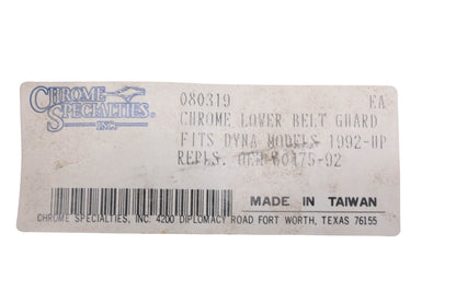 Chrome Specialties 080319, 80475-92 Chrome Lower Belt Guard NOS