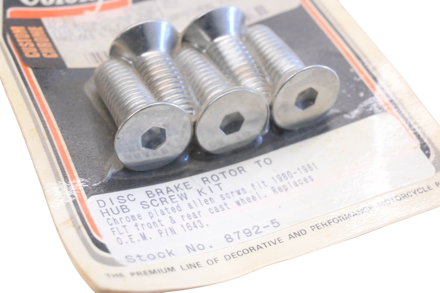Colony 8792-5, 1643 Brake Rotor Hub Screw Kit NOS