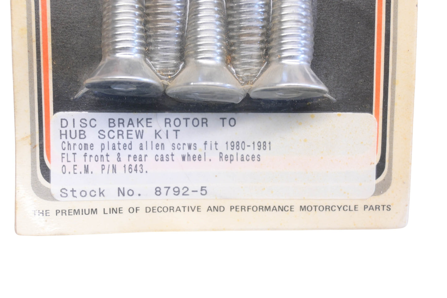 Colony 8792-5, 1643 Brake Rotor Hub Screw Kit NOS