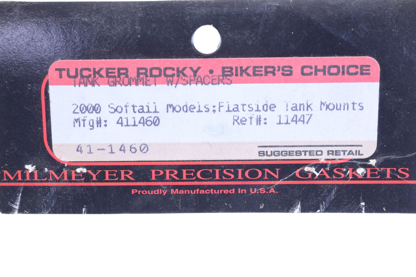 Milmeyer Precision Gasket 411460, 11447, 41-1460 Tank Grommet & Spacers Qty 2 NOS