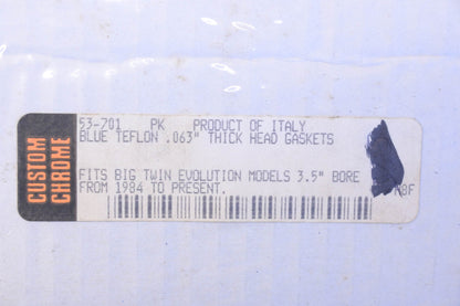 Custom Chrome 53-701, 53701 Blue .063'' Thick Head Gasket NOS