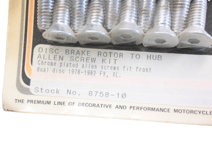 Colony 8758-10 Brake Rotor Hub Allen Screw Kit NOS