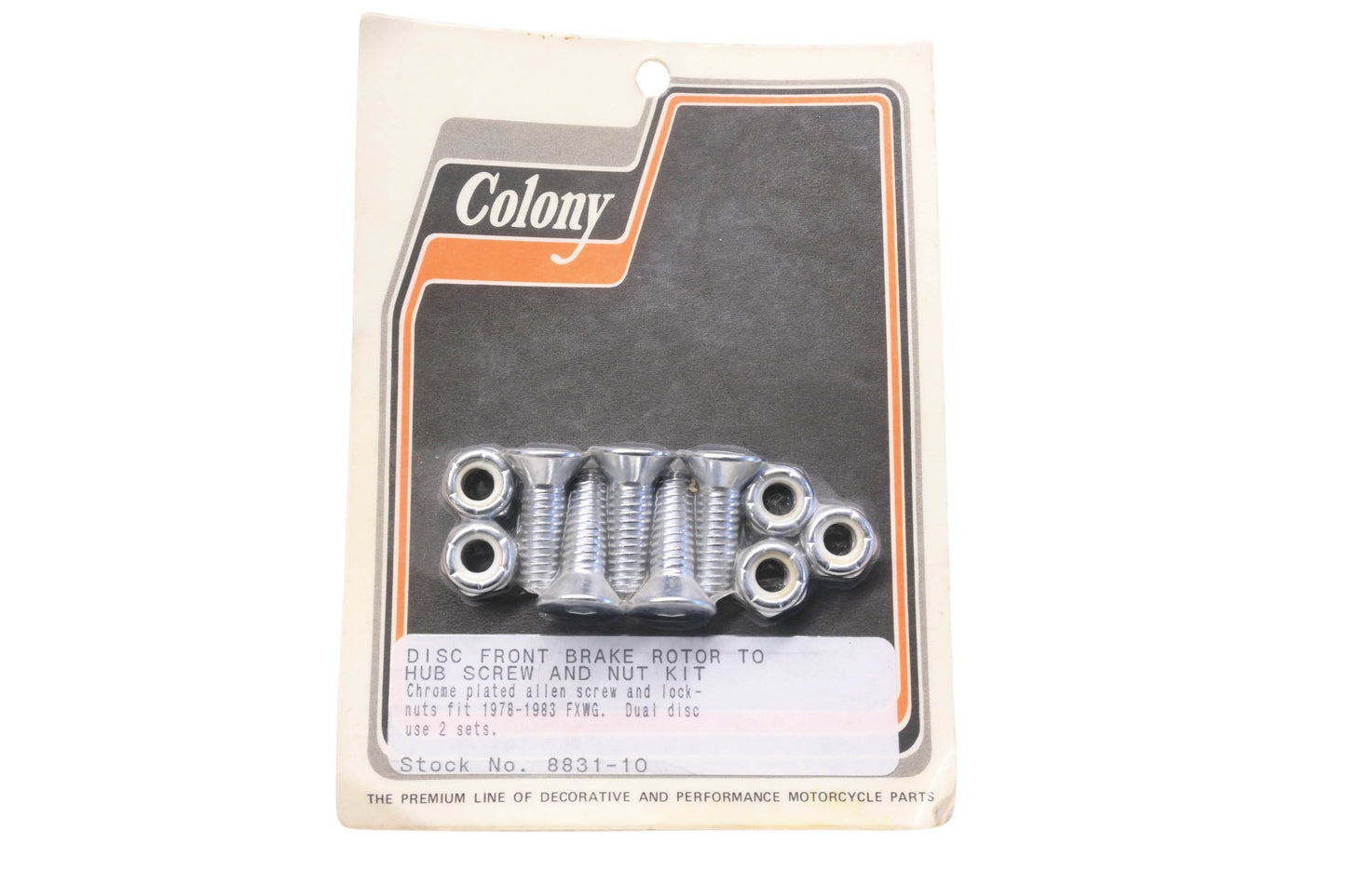 Colony 8831-10, 04-4295 Front Brake Rotor Hardware Kit NOS