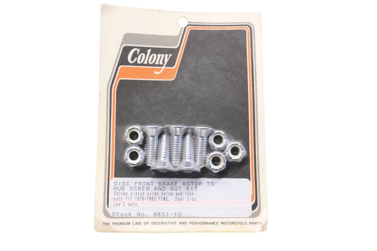 Colony 8831-10, 04-4295 Front Brake Rotor Hardware Kit NOS