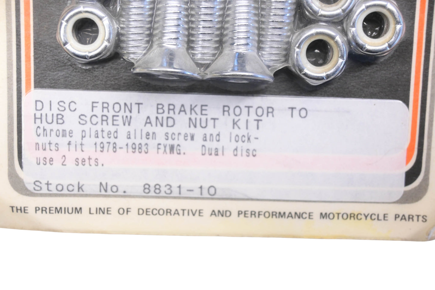 Colony 8831-10, 04-4295 Front Brake Rotor Hardware Kit NOS