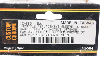 Custom Chrome 12-880, 12880, 40-584 Black Throttle Replacement Sleeve NOS