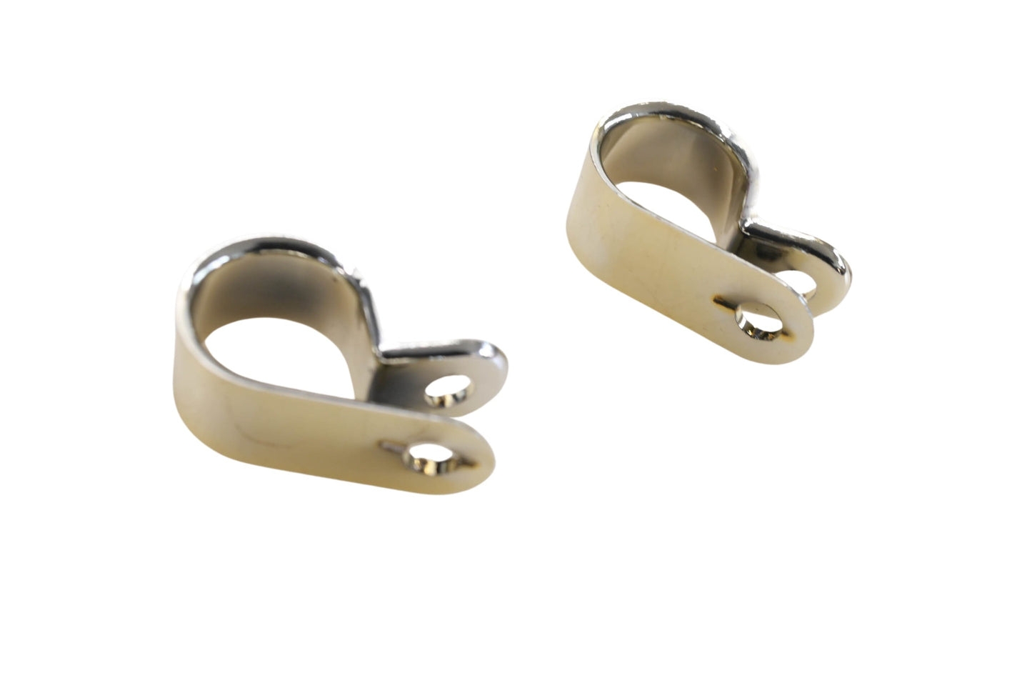 Biker's Choice 92525, 45-9021 3/8'' Plastic Chrome Clamps Qty 2 NOS