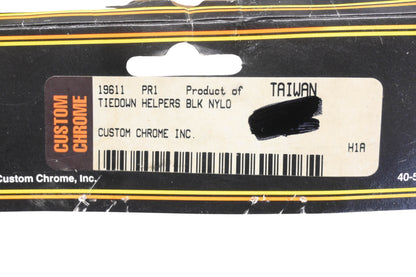 Custom Chrome 19611, 19-611 Black Nylon Tie-Down Helpers Qty 2 NOS
