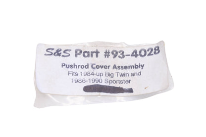 S&S 93-4028 Chrome Pushrod Cover Kit NOS