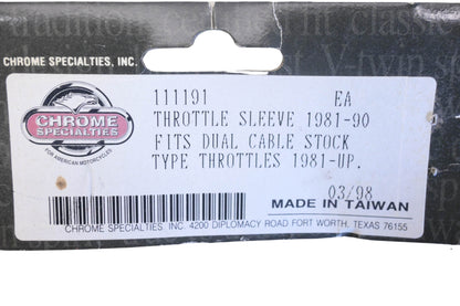 Chrome Specialties 111191, 11-1191 White Throttle Sleeve NOS