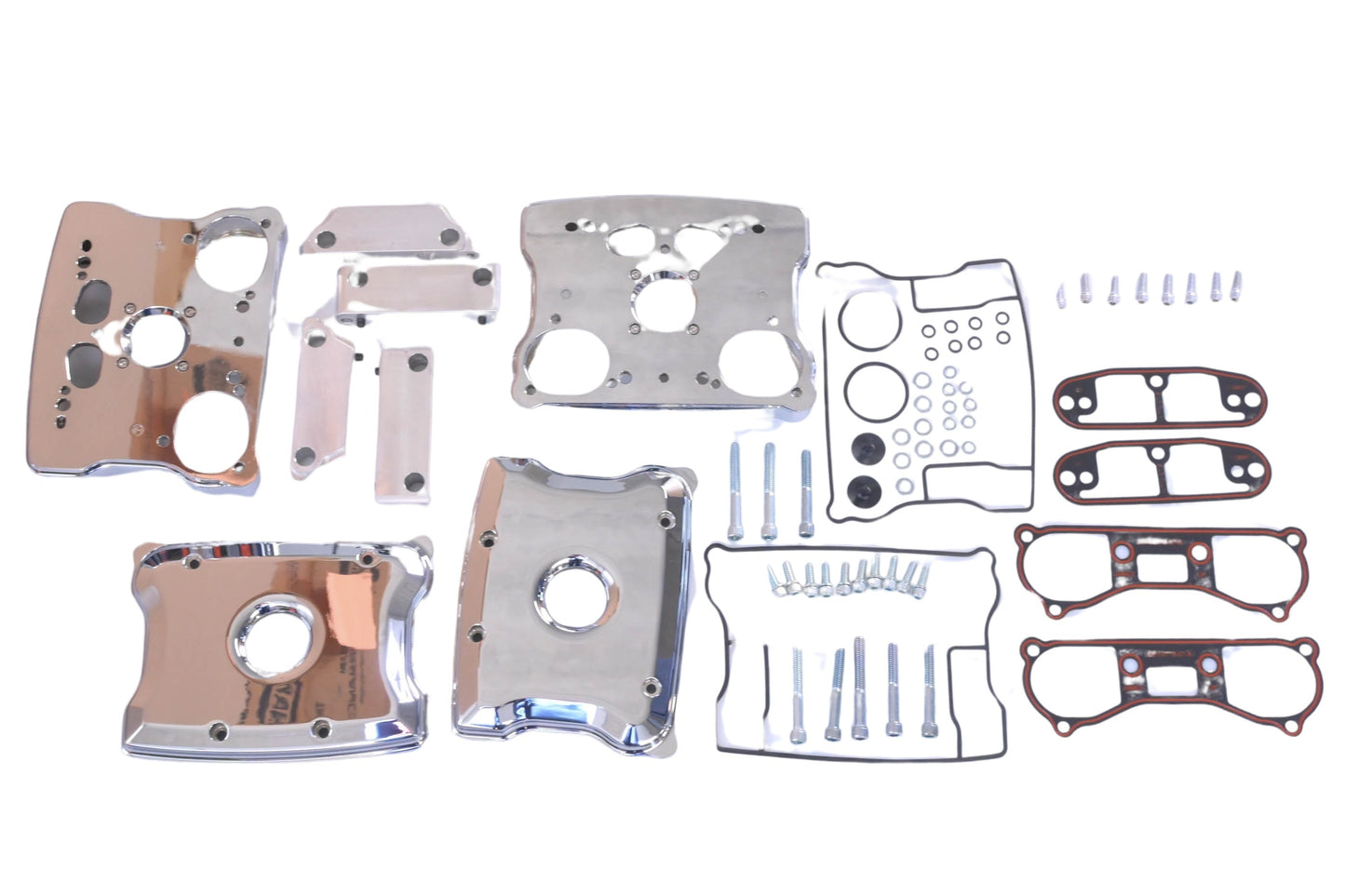 S&S 90-4050, 010345 Chrome Billet Rocker Cover Kit NOS