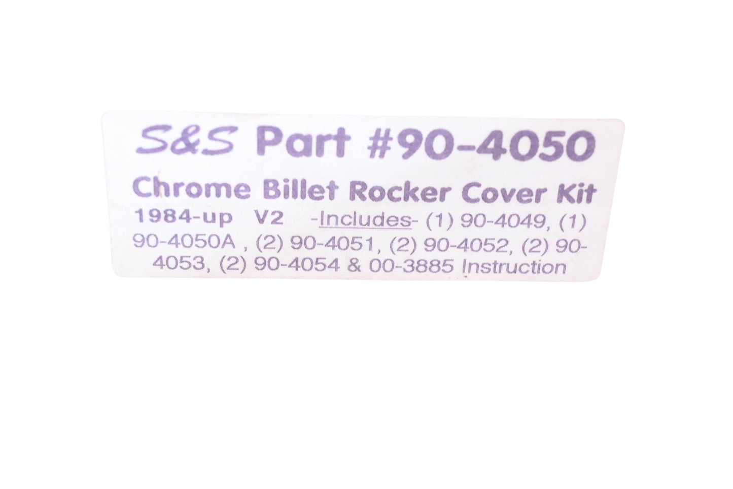 S&S 90-4050, 010345 Chrome Billet Rocker Cover Kit NOS