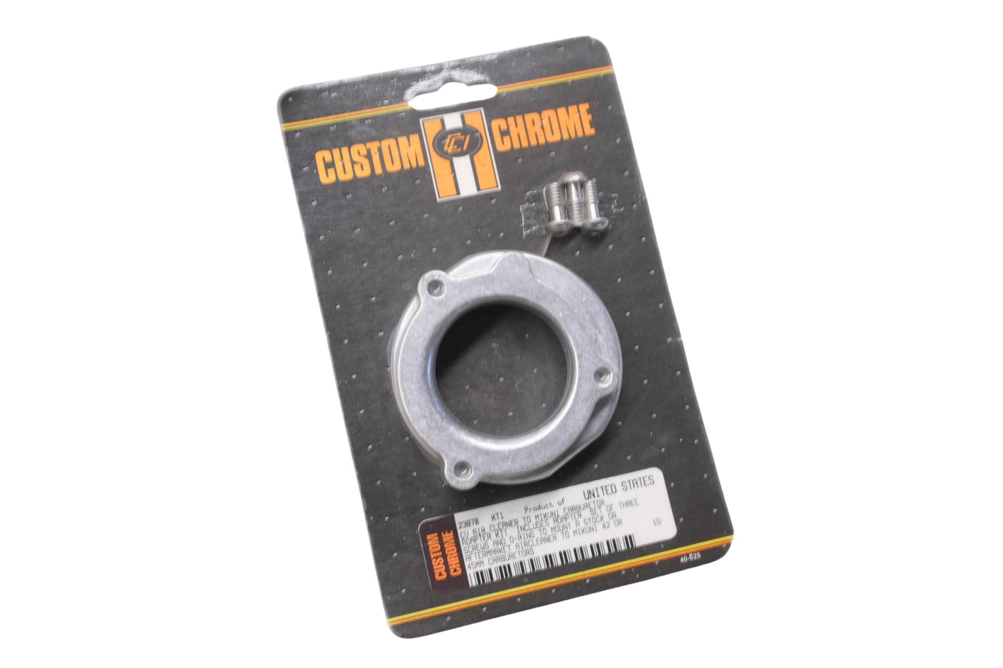 Custom Chrome 23870 Air Cleaner To Carburetor Adapter Kit NOS