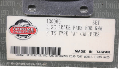 Chrome Specialties 130060 GMA Disc Brake Pads NOS