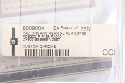 MotorFactory 8009004, KBA61115 489 Rear Brake Pad Kit NOS