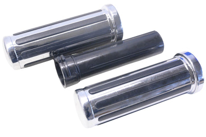 Custom Chrome 12900, 12-900, 12 900 Black Ribbed Throttle Sleeve Cover Kit NOS