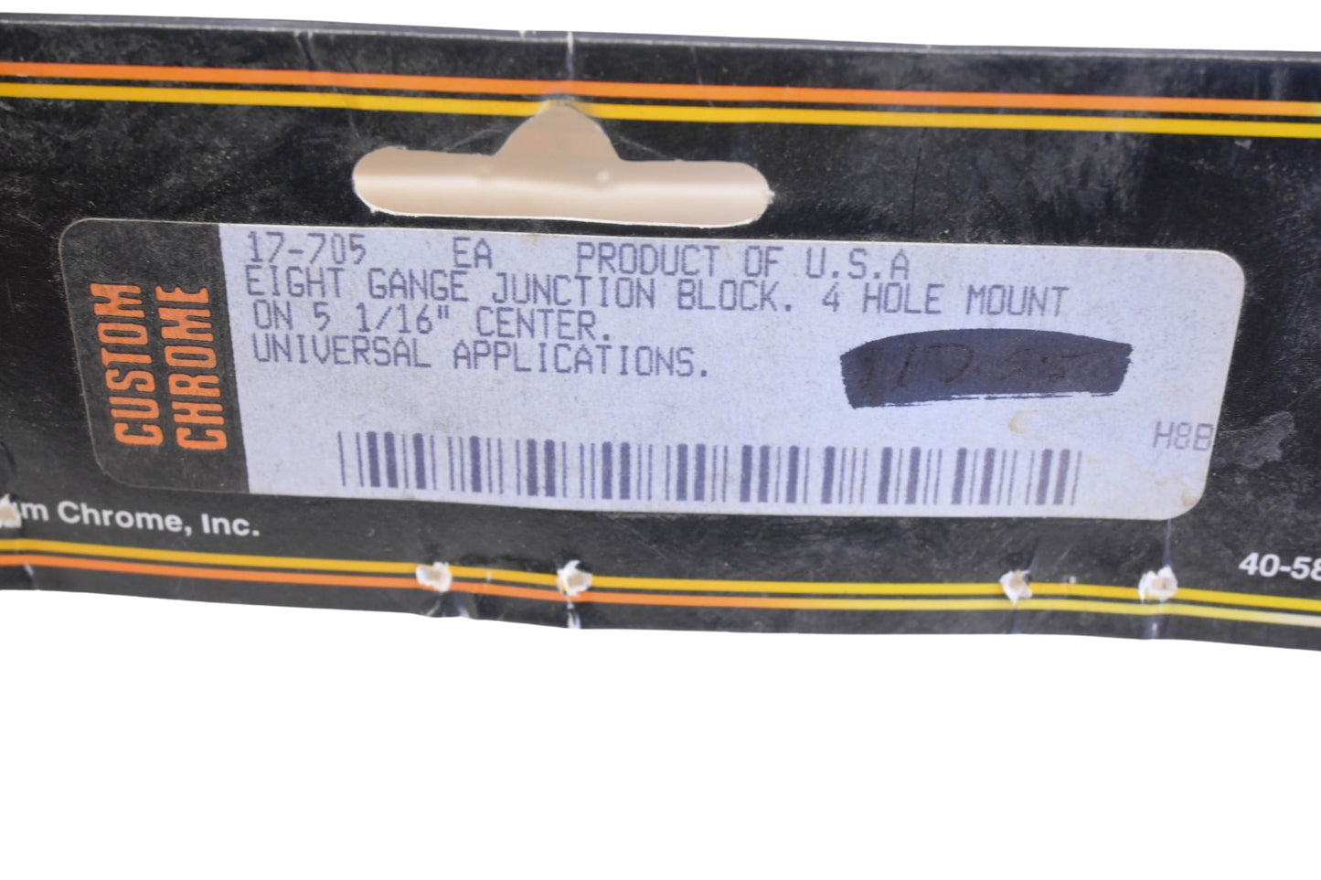 Custom Chrome 17-705 Eight Gauge Junction Block 4 Hole Mount NOS