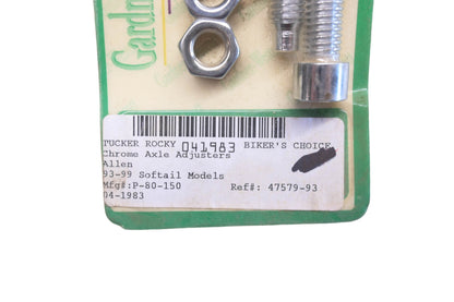 Gardner-Westcott 04-1983, 47579-93, P-80-150 Chrome Axle Adjuster Kit NOS