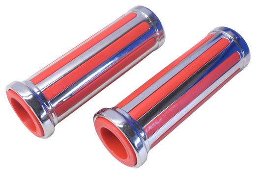 Chrome Specialties 111134 Red Ribbed Throttle Sleeve Kit NOS
