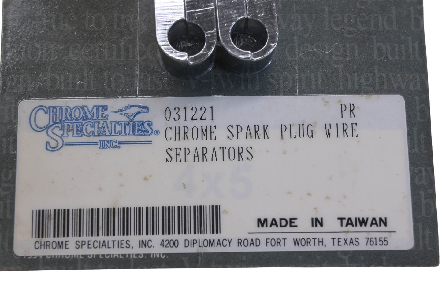 Chrome Specialties 031221 Chrome Spark Plug Wire Separators NOS