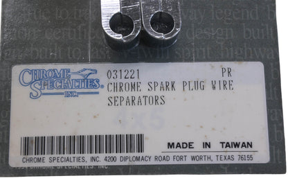Chrome Specialties 031221 Chrome Spark Plug Wire Separators NOS