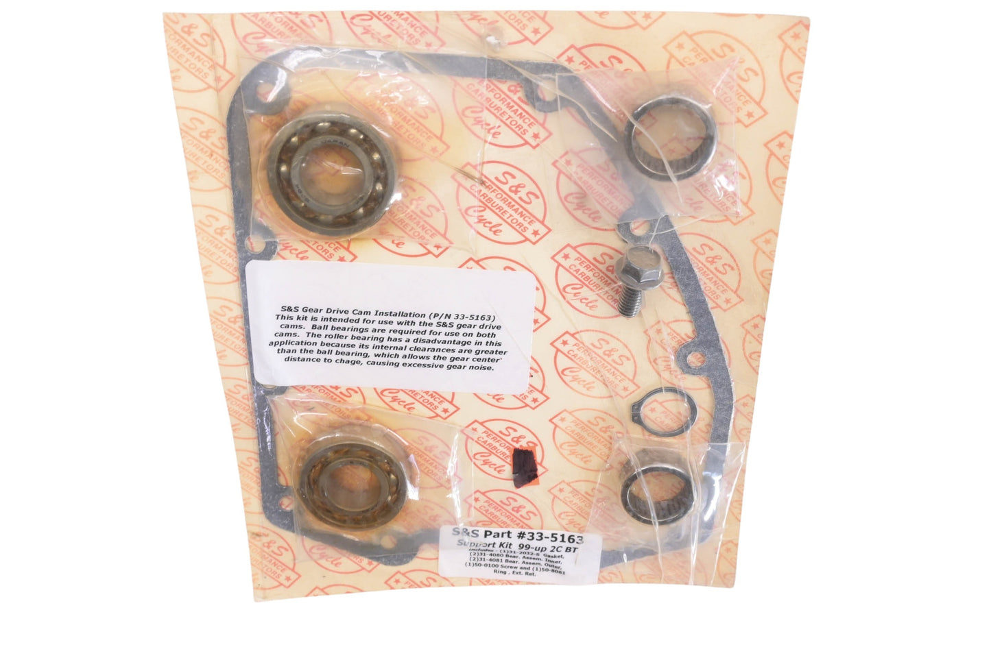 S&S 33-5163 Gear Drive Cam Support Kit NOS