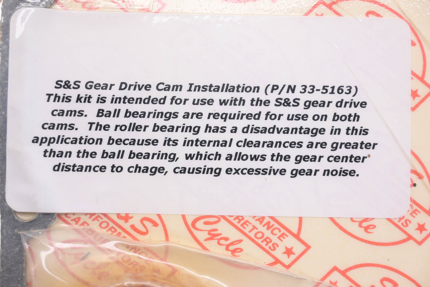 S&S 33-5163 Gear Drive Cam Support Kit NOS
