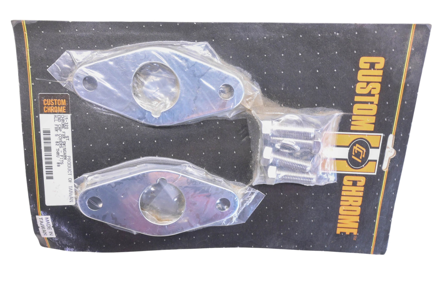 Custom Chrome 15-320 Chrome FXR Swingarm End Cap Kit NOS