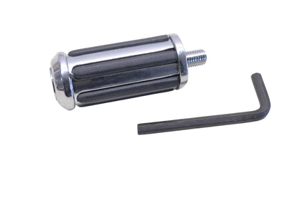 Custom Chrome 46-015, 35007 Black Chrome Ribbed Shifter Peg NOS