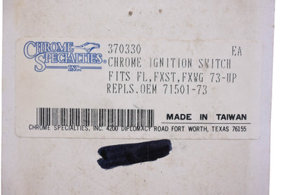 Chrome Specialties 370330, 71501-73 Chrome Ignition Switch NOS