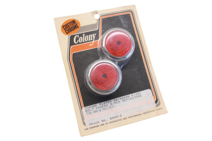 Colony 36-199, 8940-2 Chrome Plated Swingarm Pivot Bolt Covers NOS