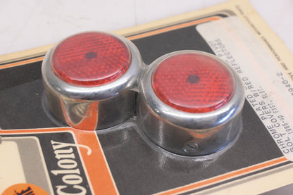 Colony 36-199, 8940-2 Chrome Plated Swingarm Pivot Bolt Covers NOS