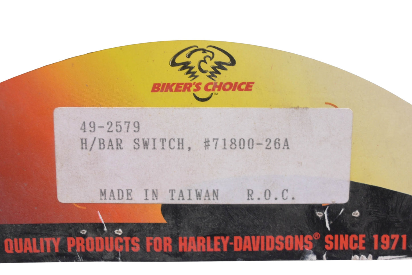 Biker's Choice 49-2579, 71800-26A H/Bar Switch NOS