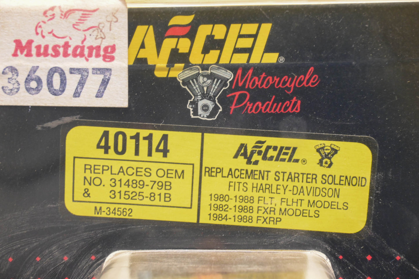 Accel 40114, 31489-79B, 31525-81B Starter Solenoid NOS