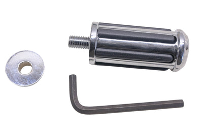Custom Chrome 46015 Chrome Flat Rubber Ribbed Shifter Peg Kit NOS