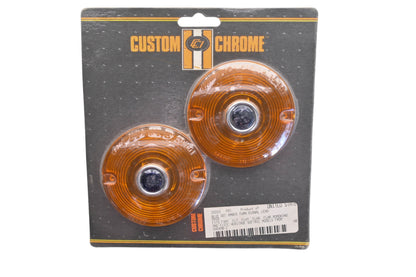 Custom Chrome 22223 Blue Dot Amber Turn Signal Lens NOS