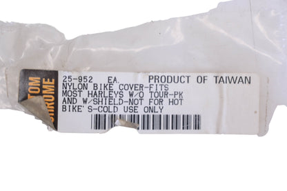 Custom Chrome 25-952, 25952 Black/Orange Bike Cover NOS