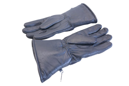 Mustang 11305 Black Leather Medium Riding Gloves NOS