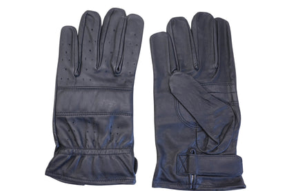 Custom Chrome 10-446, 10446 Large Short Gauntlet Leather Gloves NOS