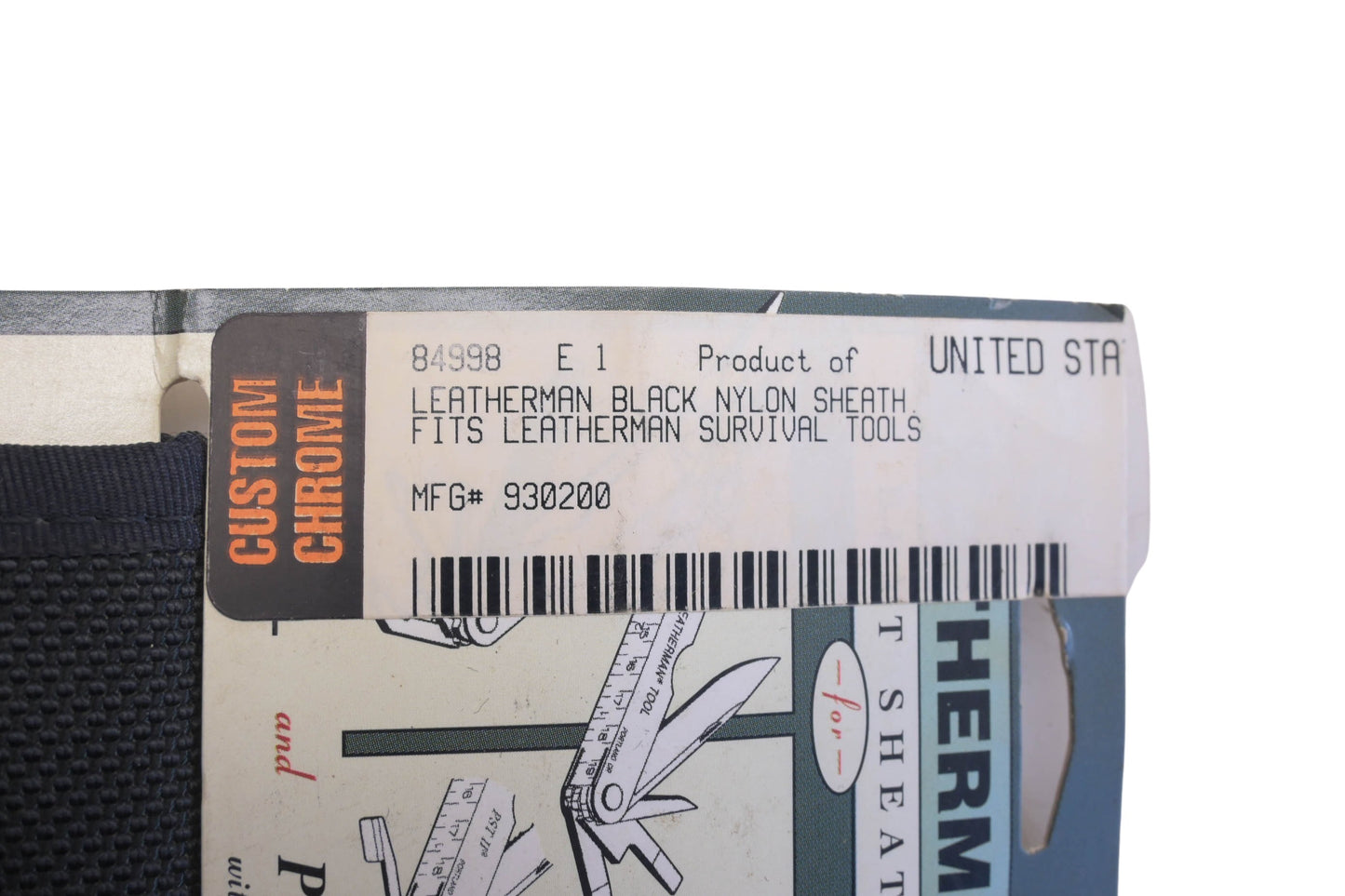 Leatherman 84998, 930200 Black Nylon Belt Sheath NOS