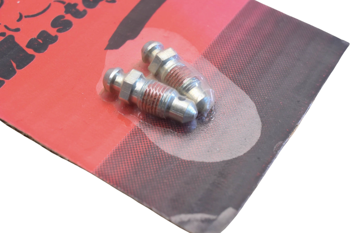 Mustang MS023-6 Red Brake Bleeder Valves NOS