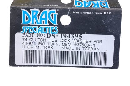 Drag Specialties DS-194395, 37503-41 Clutch Hub Lock Washers Qty 2 NOS