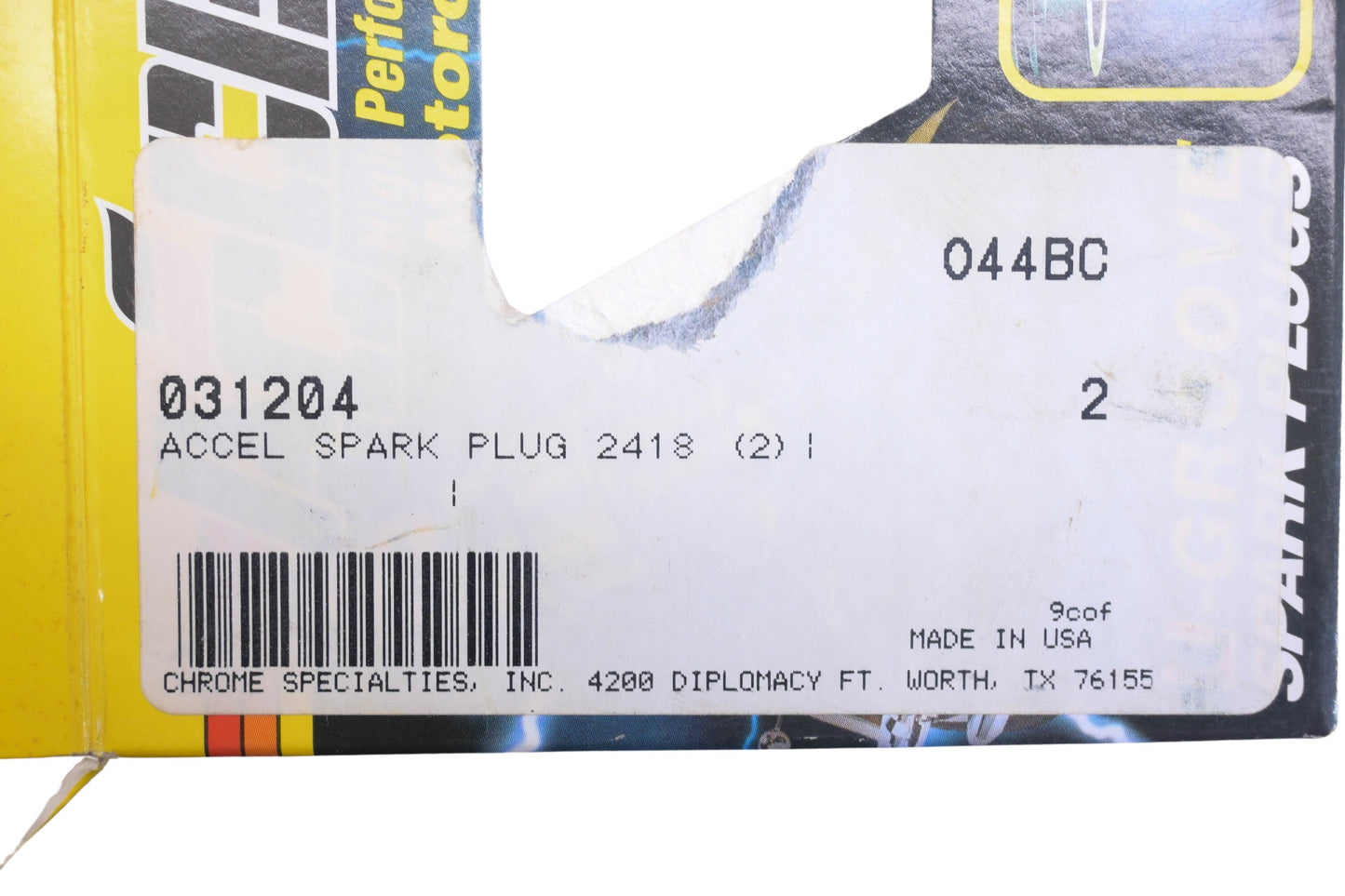 Accel 2418, 031204 882 Spark Plugs NOS