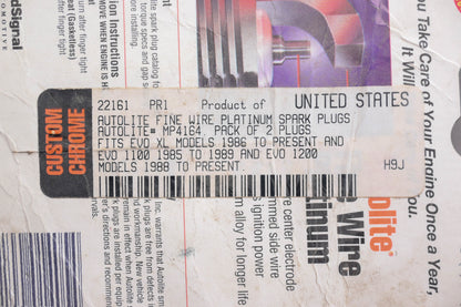 Custom Chrome MP4164, 22161, MP4164DP2 Spark Plugs Qty 2 NOS