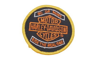 New OEM Harley Davidson MS024-14 80 Or More Ride The Real One' Iron On Patch NOS