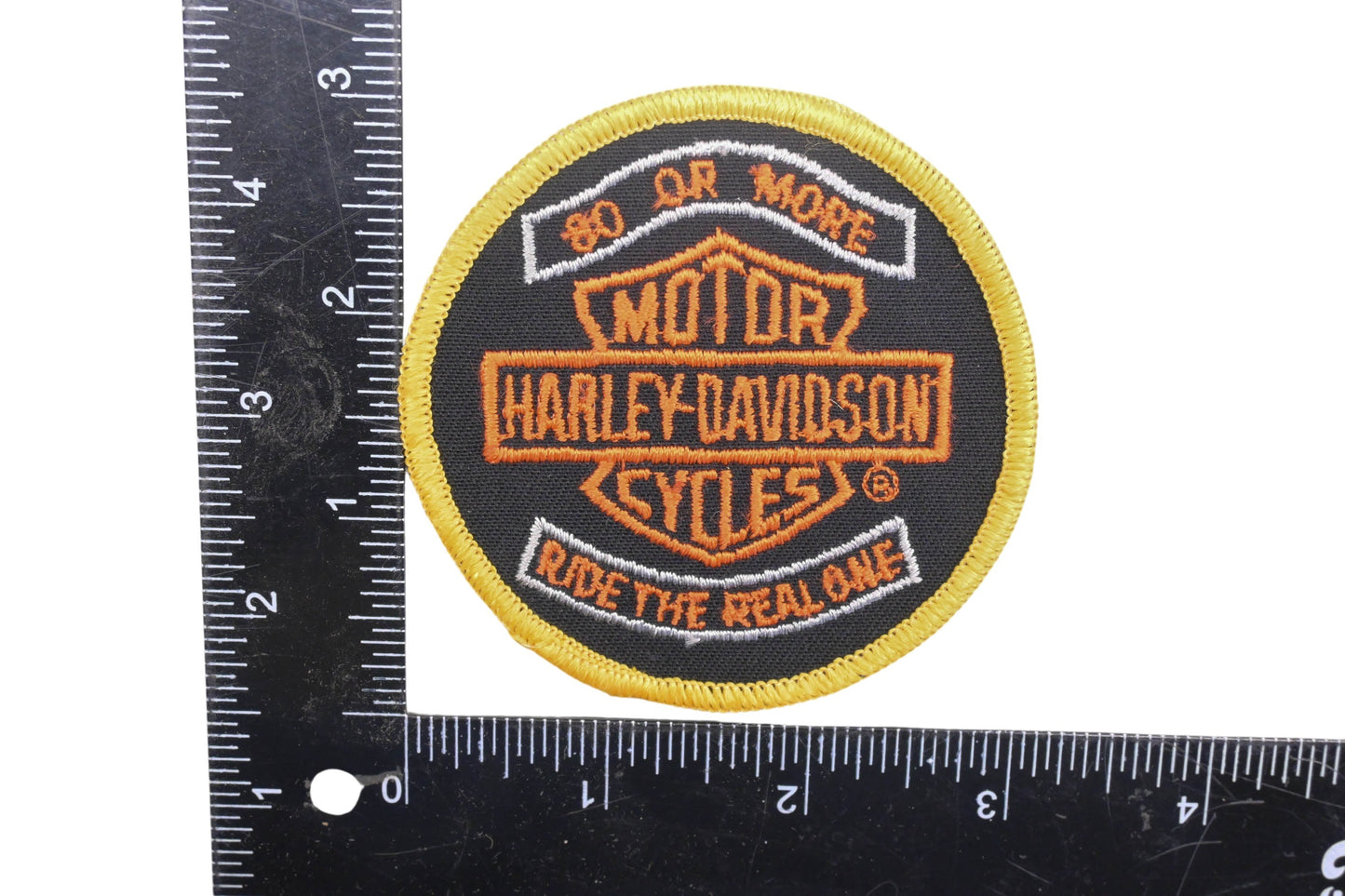 New OEM Harley Davidson MS024-14 80 Or More Ride The Real One' Iron On Patch NOS